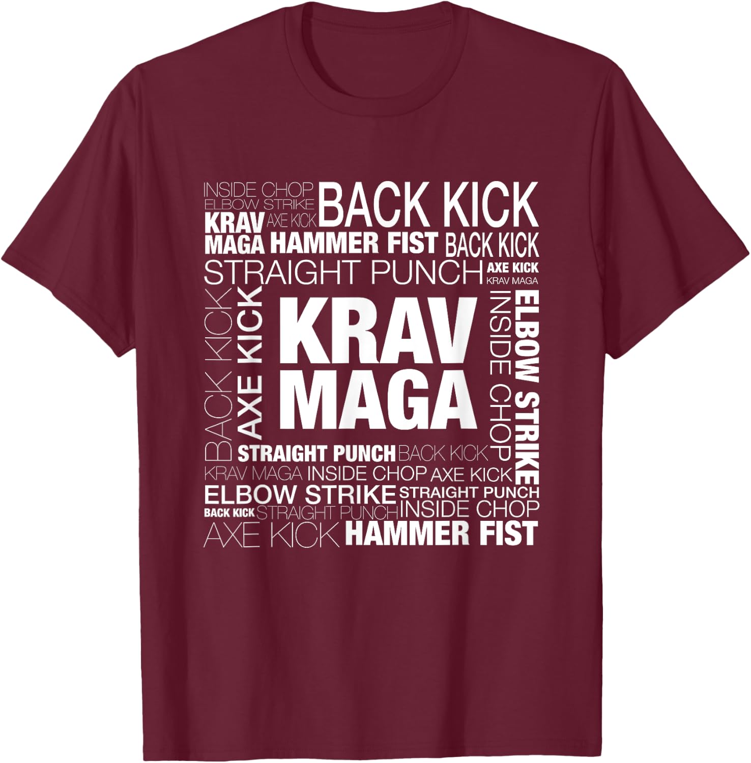 Krav Maga Israeli Martial Arts Self Defense Gift T-Shirt - T-Shirt | Maroon