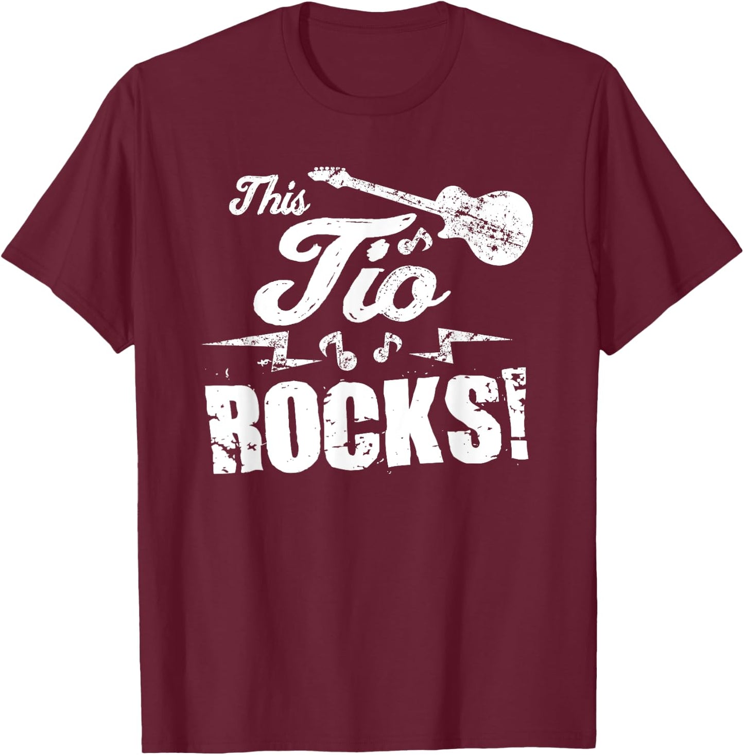 This Tio Rocks T Shirt - Guitar Rock and Roll Funny Gift T-Shirt - T-Shirt | Maroon