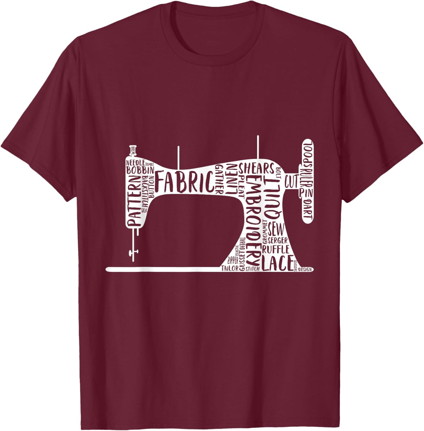Sewing Machine T-Shirt - T-Shirt | Maroon