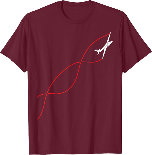 Aerobatic Glider Pilot T-Shirt - T-Shirt | Maroon