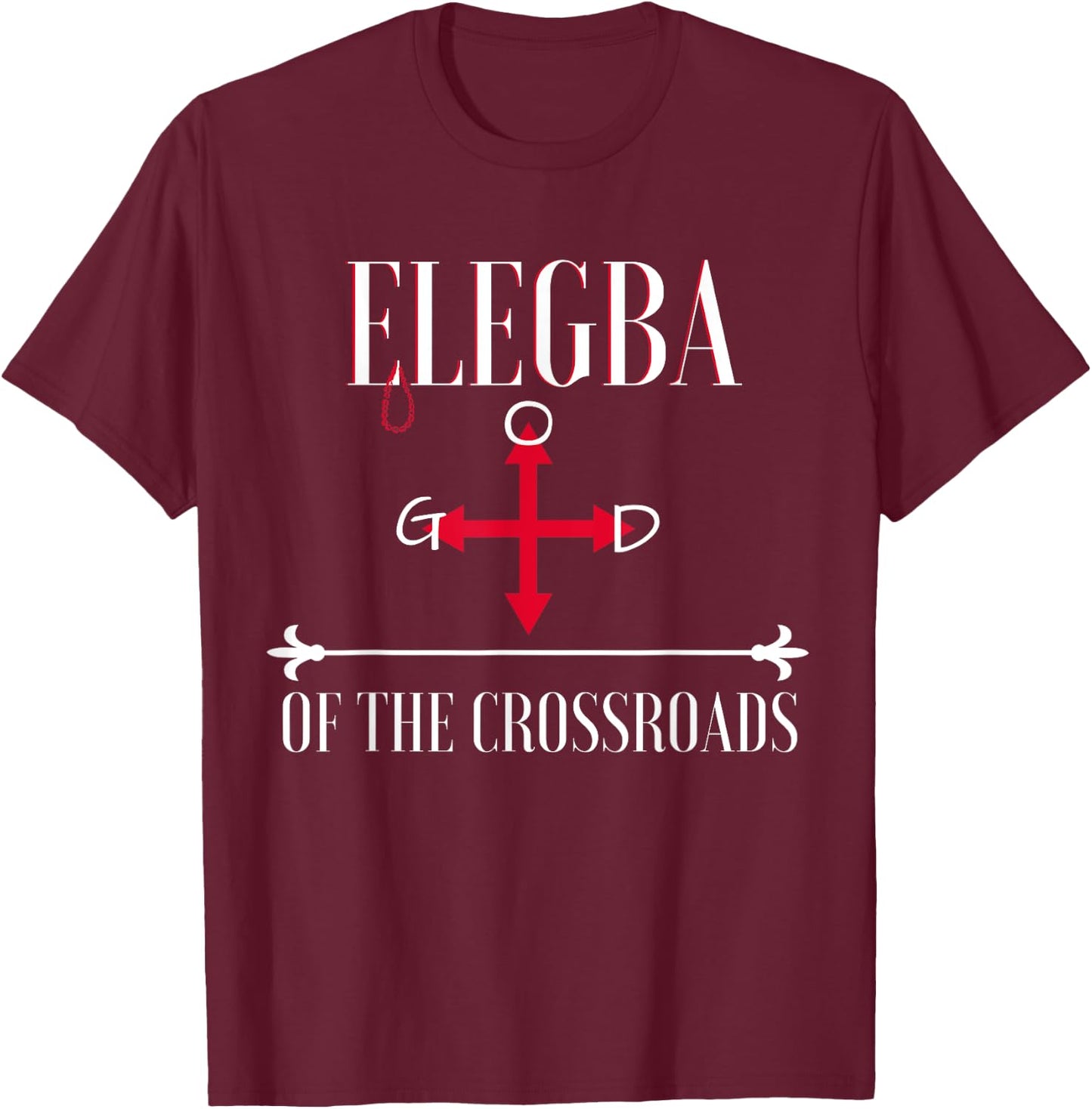 Elegba - Eleggua God Of The Crossroads Yoruba T-Shirt - T-Shirt | Maroon