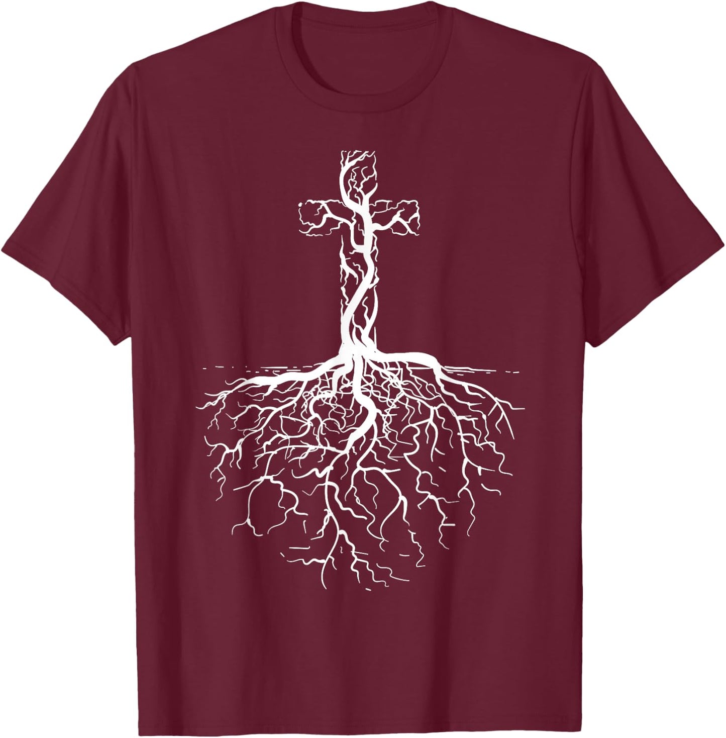 Christian Cross Shirt | Cute Evangelical I Love Jesus Gift T-Shirt - T-Shirt | Maroon