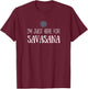 I'm Just Here For Savasana Yoga T-Shirt - T-Shirt | Maroon