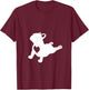 French Bulldog Yoga Pose Love Heart Frenchie V-Neck T-Shirt - T-Shirt | Maroon