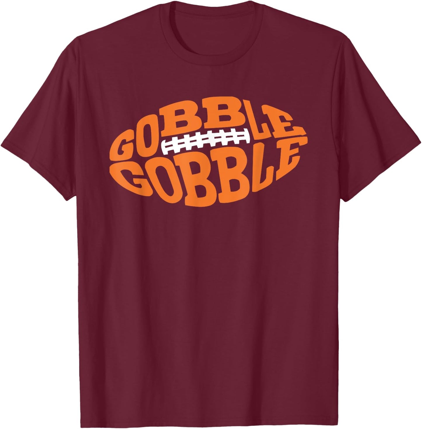 Gobble Gobble Football T-Shirt - T-Shirt | Maroon