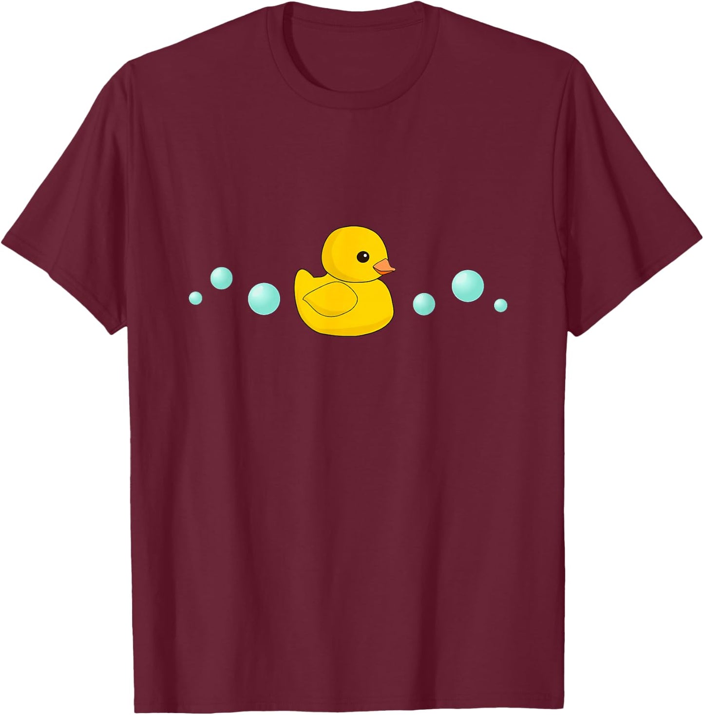 Cute Yellow Rubber Ducky - Duck Duckie Shirt T-Shirt - T-Shirt | Maroon