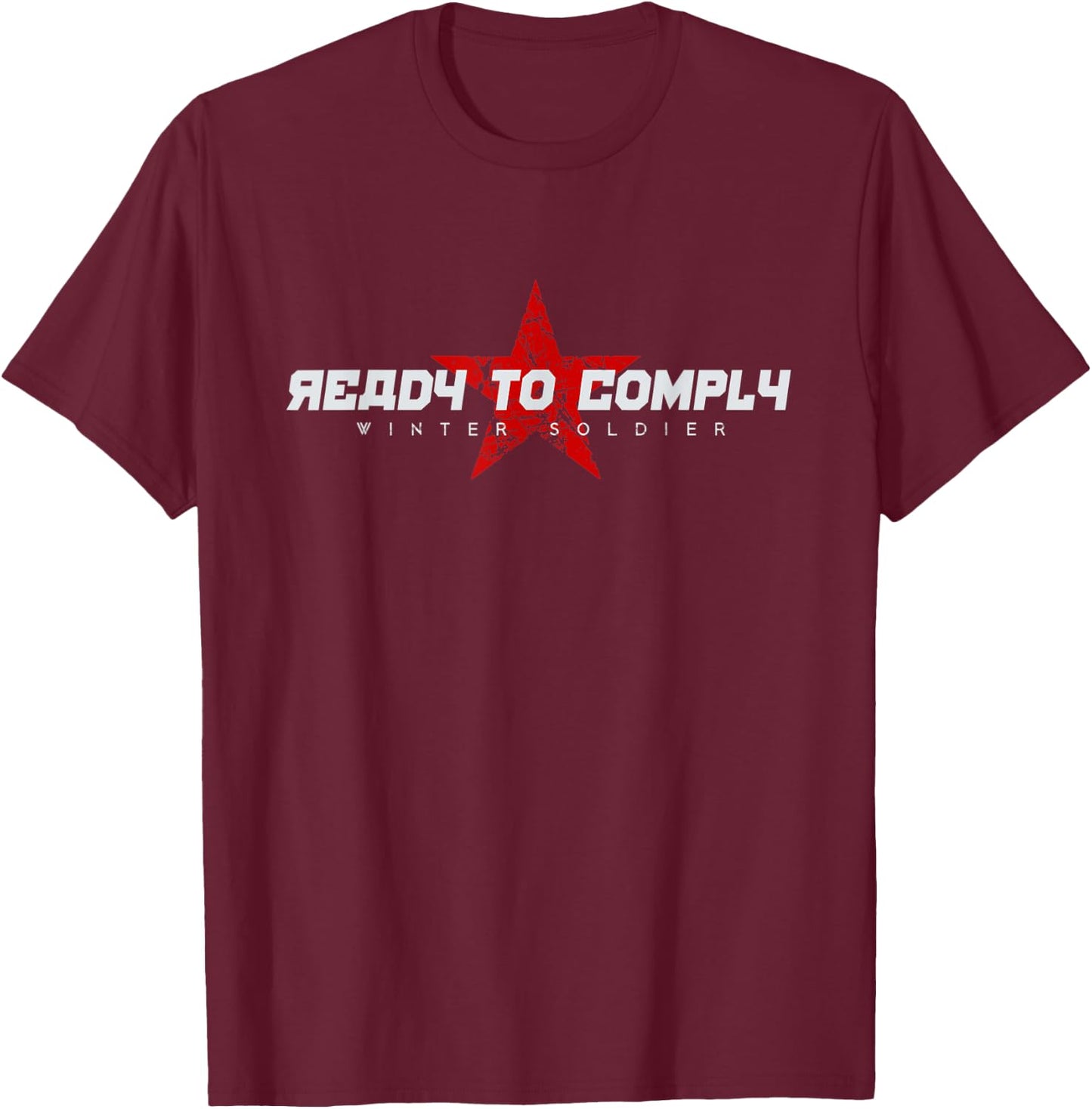 Red Soldier Trigger Words Winter Star Hero Russia T-Shirt - T-Shirt | Maroon