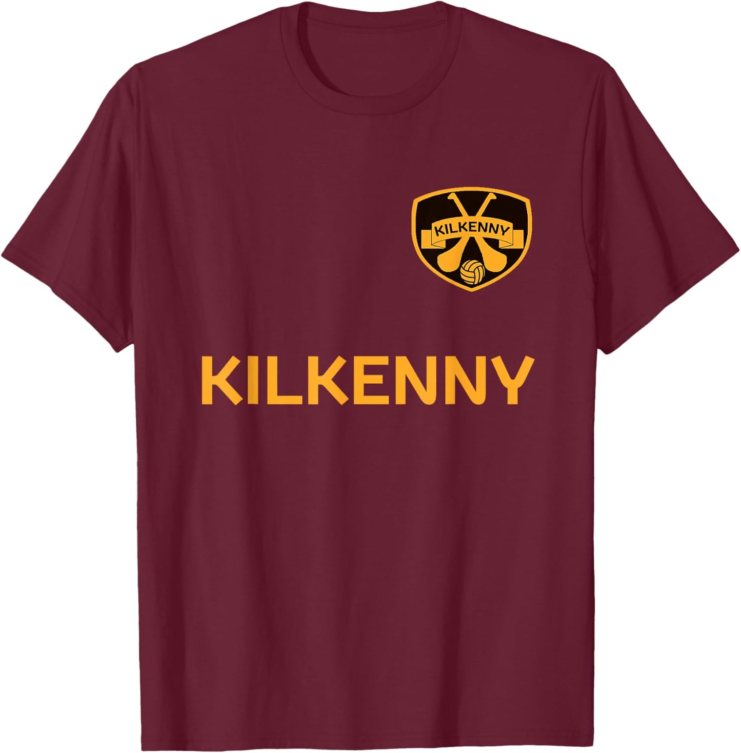 Ireland - County Kilkenny Football and Hurling T-Shirt - T-Shirt | Maroon