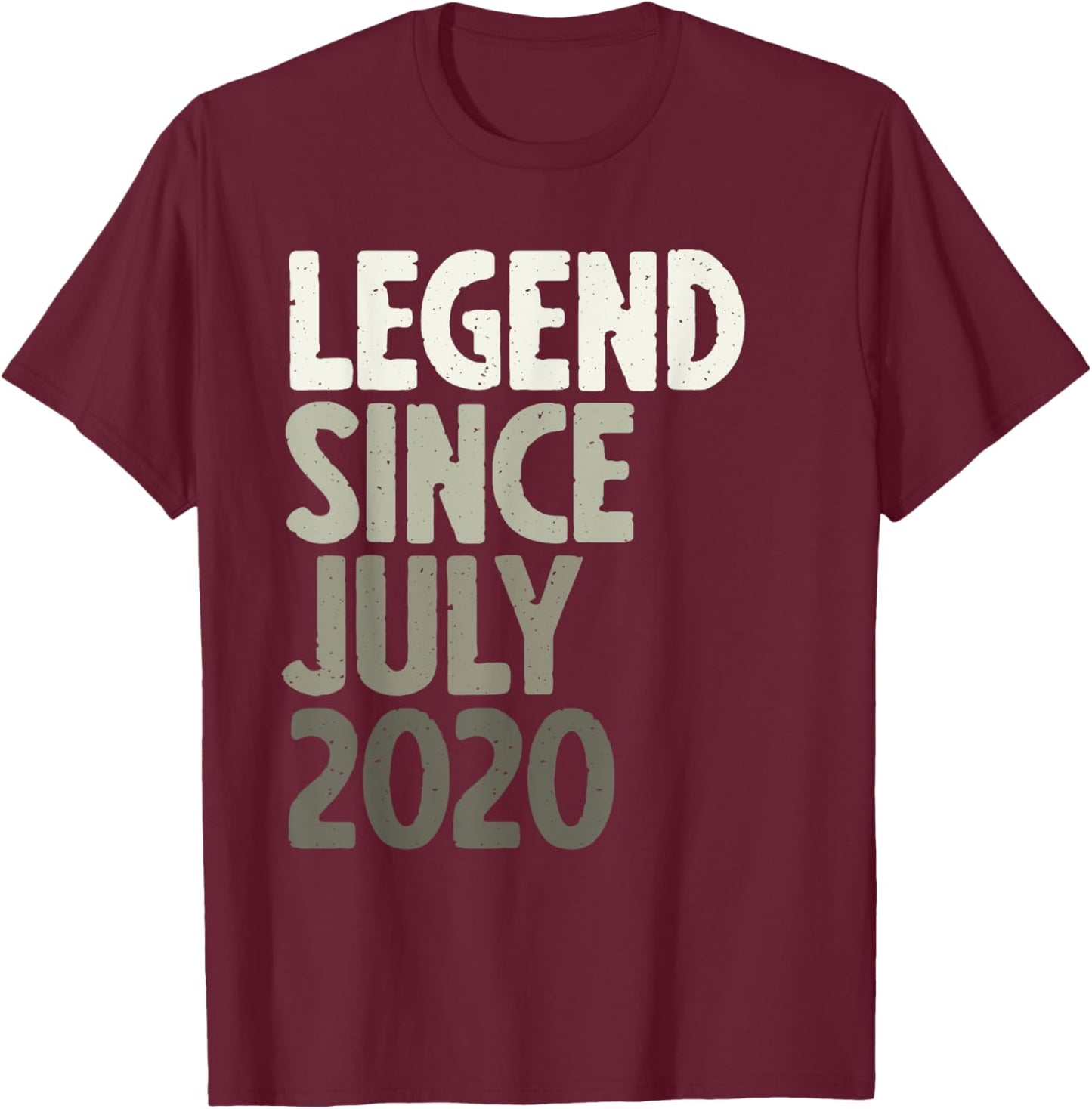 Legend Since July 2020 Birthday T-Shirt - T-Shirt | Maroon