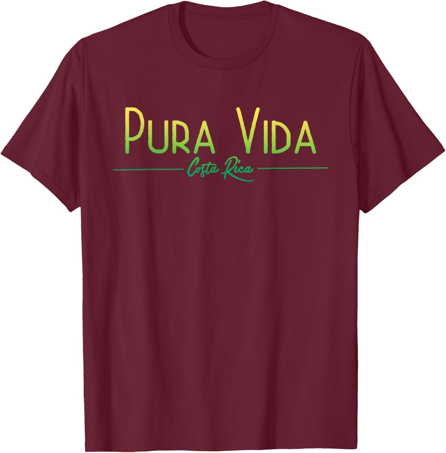 Pura Vida Costa Rica T Shirt T-Shirt - T-Shirt | Maroon