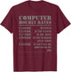 Computer Repair Hourly Rate Funny Tech Support Labor Gifts T-Shirt - T-Shirt | Maroon