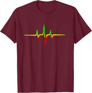 T Shirt Heart Reggae One Shirt T-Shirt - T-Shirt | Maroon