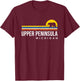 Upper Peninsula Michigan MI Bear Vintage Retro Souvenirs T-Shirt - T-Shirt | Maroon