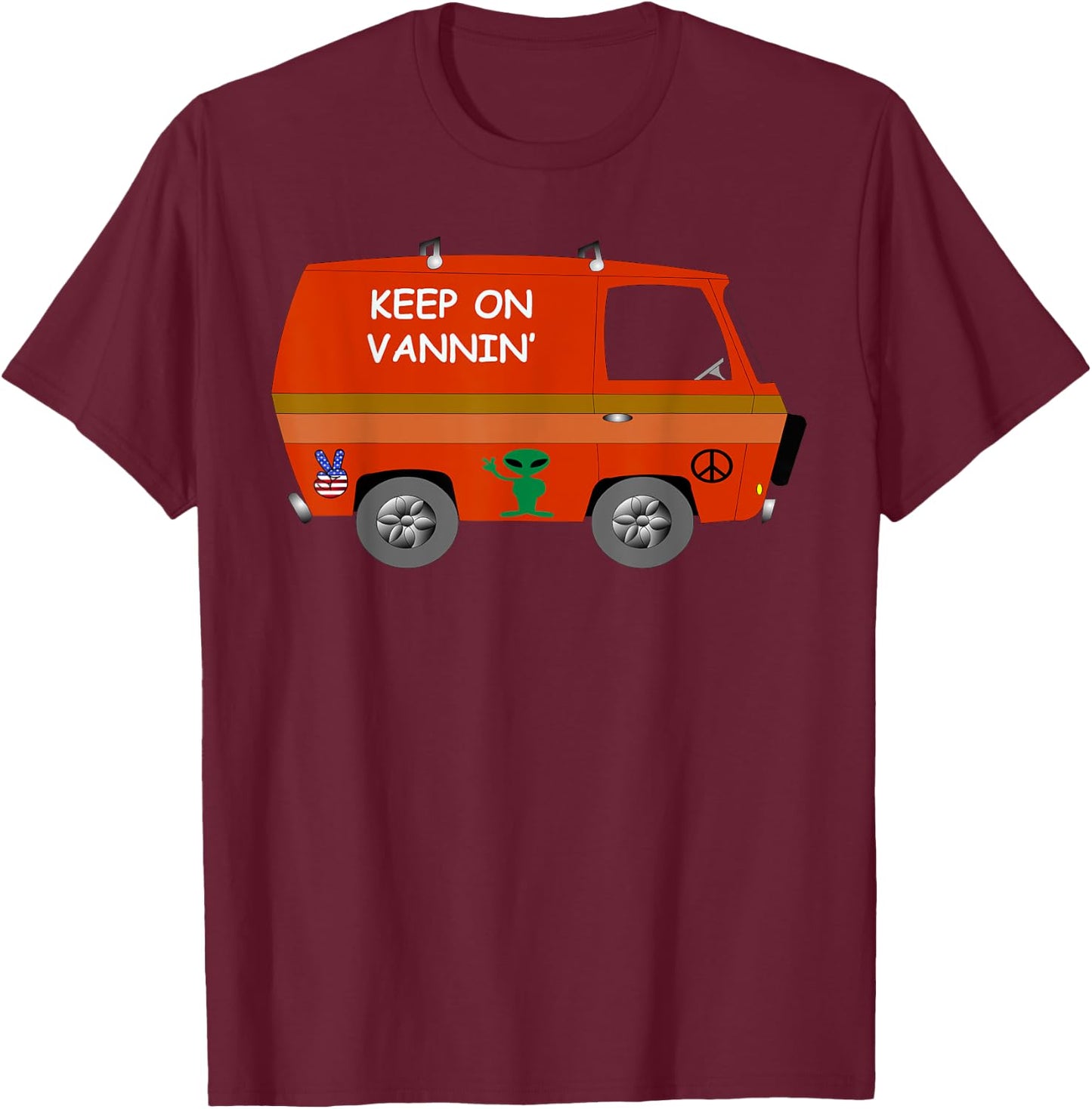 Keep on Vannin' T-Shirt - T-Shirt | Maroon