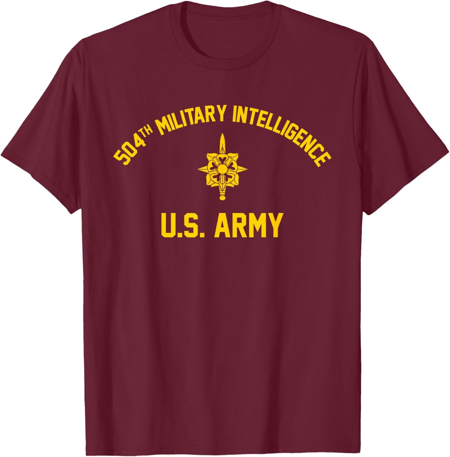 504th Military Intelligence Brigade T-Shirt - T-Shirt | Maroon