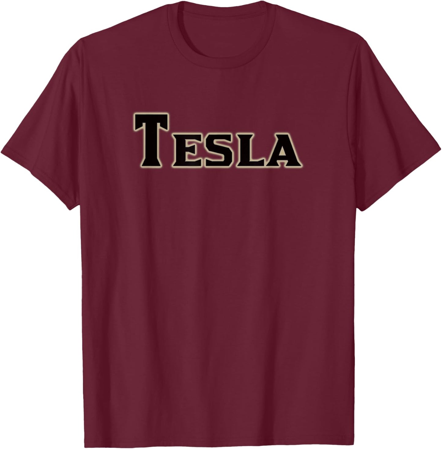 Nikola Tesla Shirt - Tesla T shirt T-Shirt - T-Shirt | Maroon