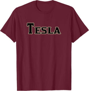 Nikola Tesla Shirt - Tesla T shirt T-Shirt - T-Shirt | Maroon