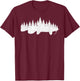 Catfishing Forest Treeline Outdoor Catfisherman Fishing Gift T-Shirt - T-Shirt | Maroon