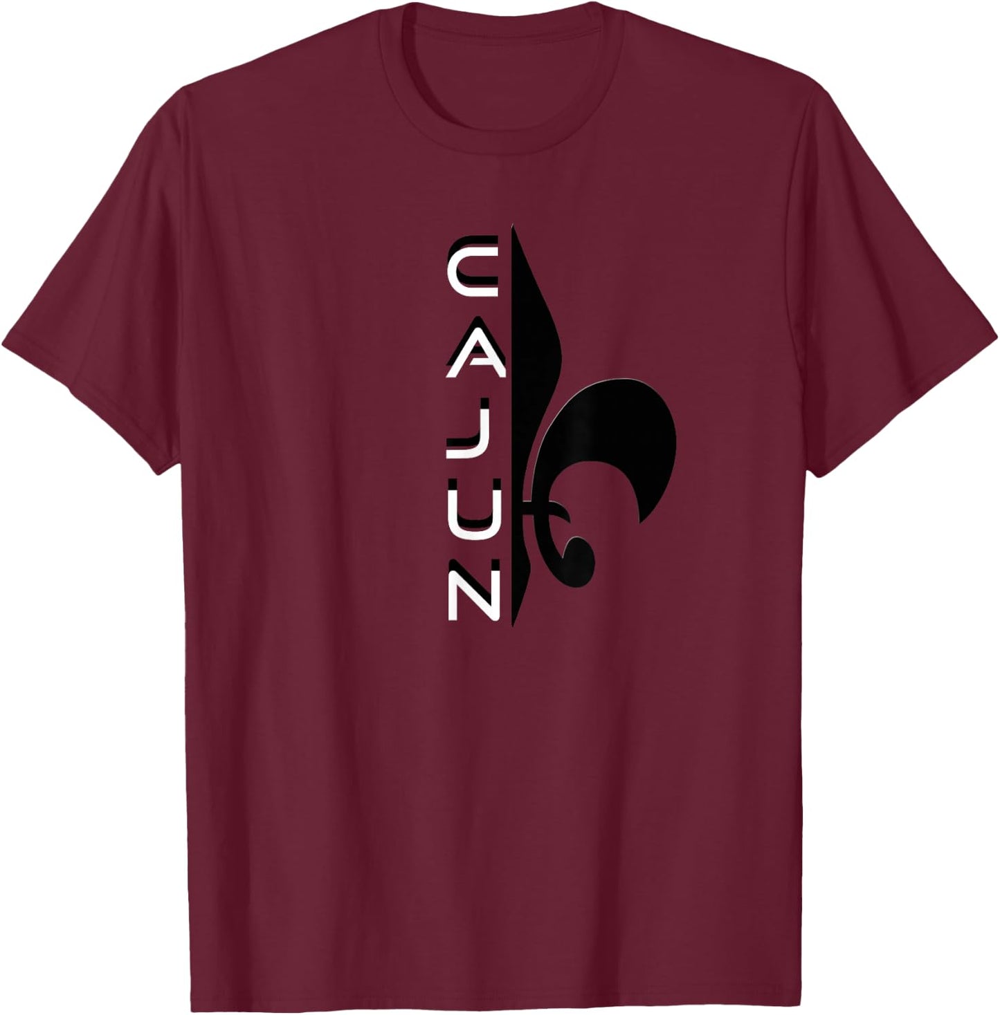 Proud Cajun Fleur Louisiana Pride State Symbol T-Shirt - T-Shirt | Maroon