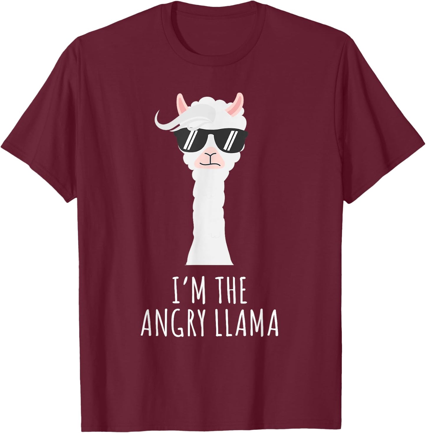 Llama Angry Shirts Funny No Prob Llama Lover T-Shirt - T-Shirt | Maroon