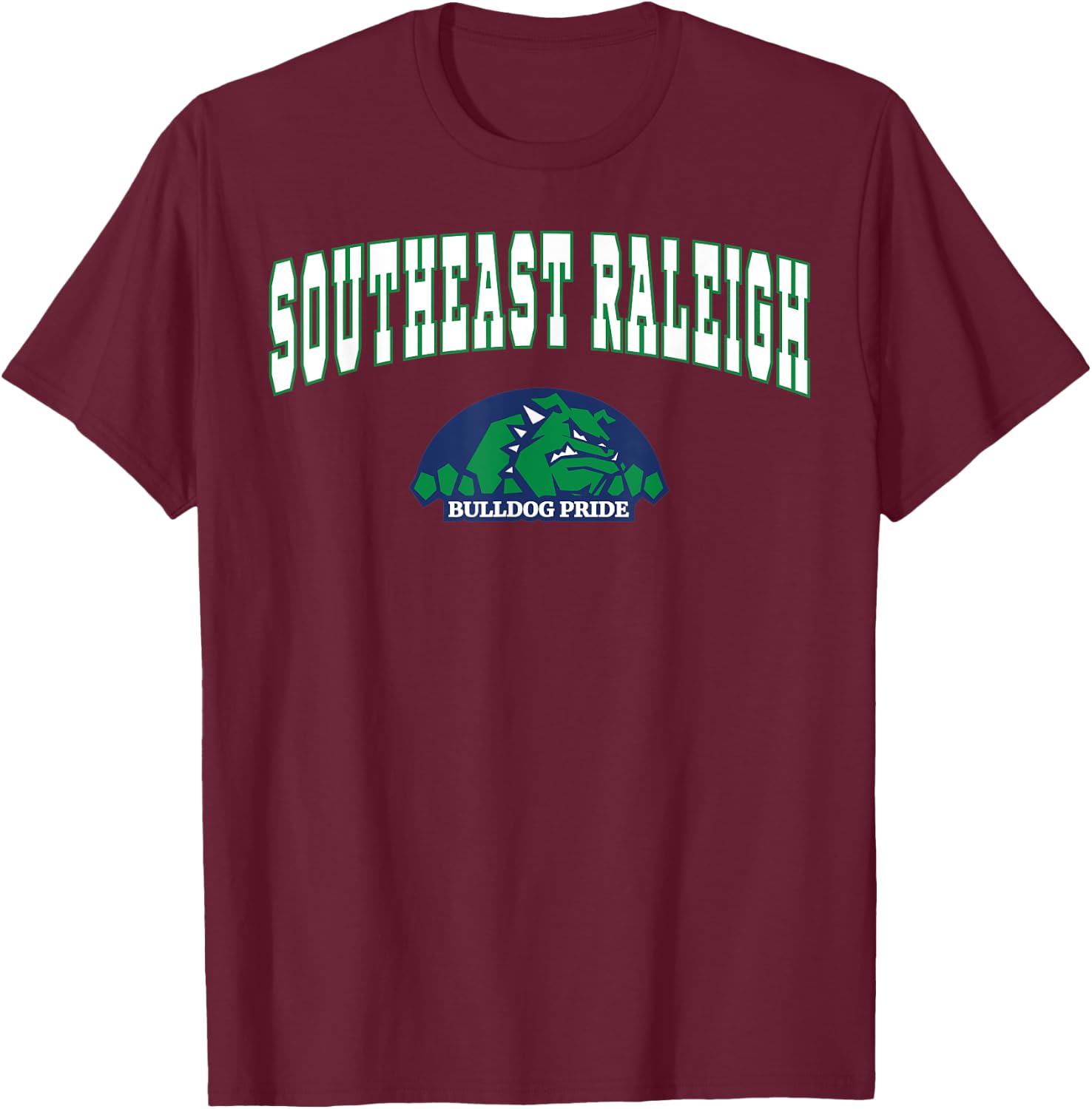 Southeast Raleigh High School Bulldogs T-Shirt - T-Shirt | Maroon