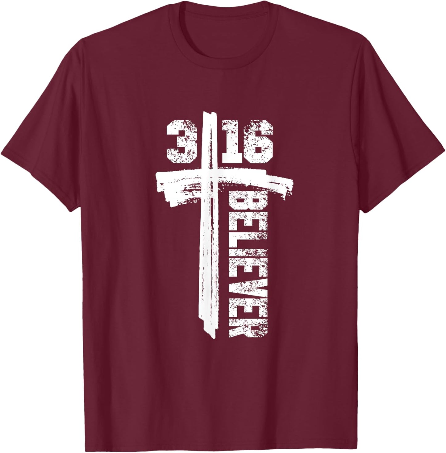 John 3:16 "I'm a Believer" Christian Gear & Apparel T-Shirt - T-Shirt | Maroon