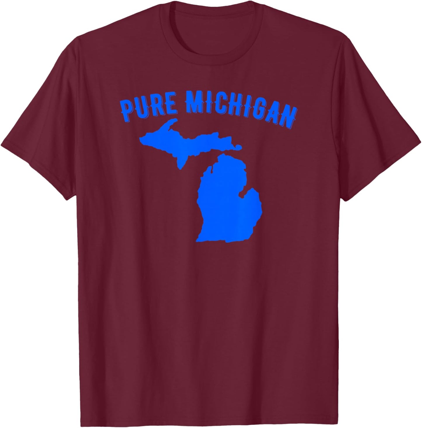 Pure Michigan Vacation Water Lake Fun Gift T-Shirt - T-Shirt | Maroon