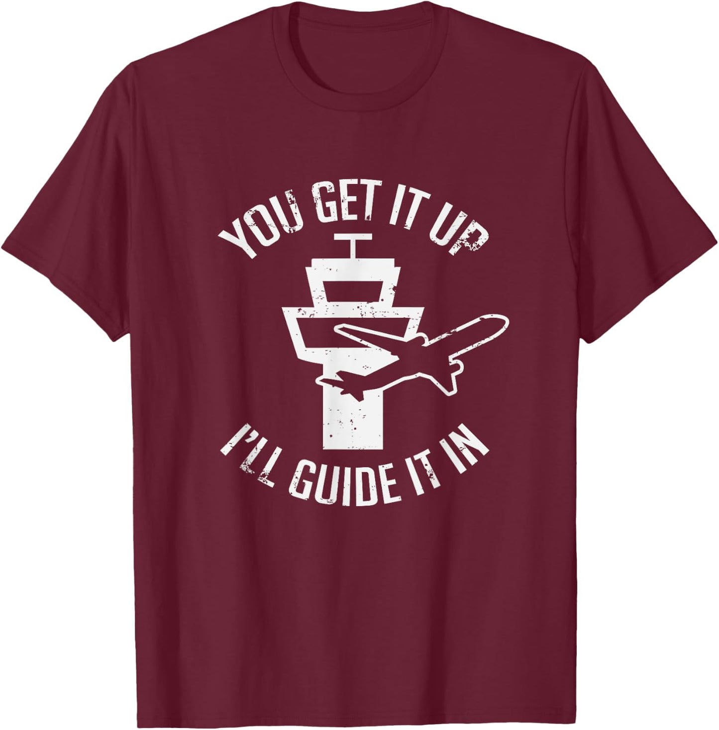 Funny Air Traffic Controller Sky Airplane Pilot T-Shirt - T-Shirt | Maroon