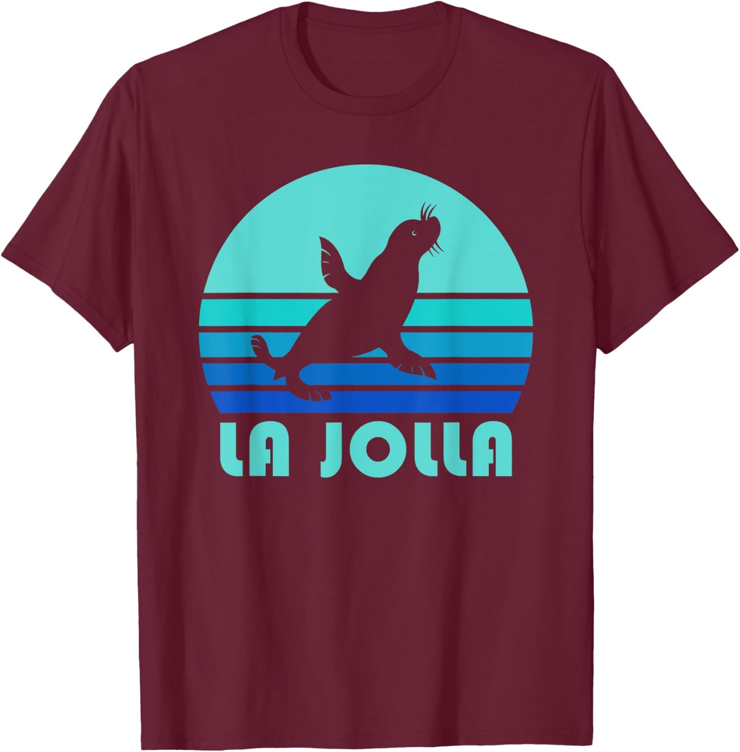 La Jolla Sea Lion Shirt, California Dogs Of The Sea Gift T-Shirt - T-Shirt | Maroon