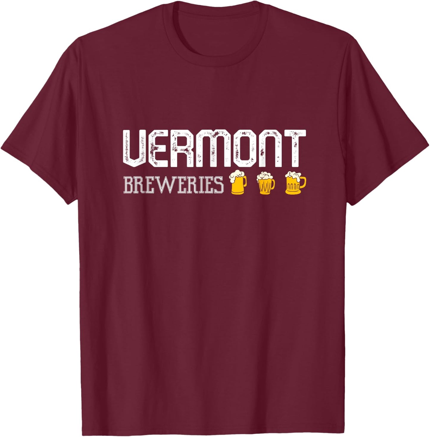 State Vermont Breweries Craft Beer- I LoVermont Vermont Beer T-Shirt - T-Shirt | Maroon