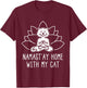 Cute Cat Yoga Shirt Namaste Home With My Cat Women T-Shirt - T-Shirt | Maroon
