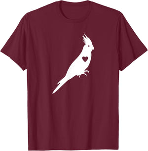 Cockatiel Love - Funny Cute Cockatiel Bird Pet Shirt T-Shirt - T-Shirt | Maroon