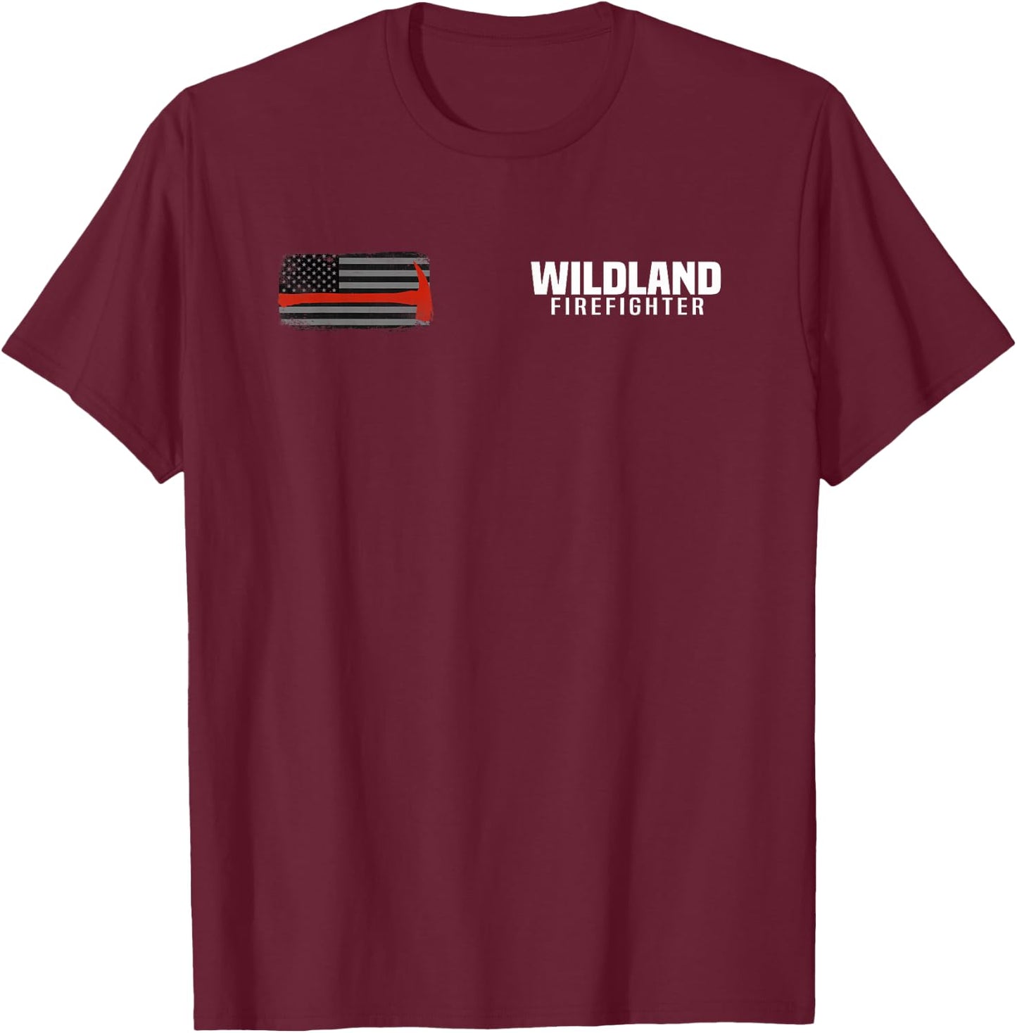 Wildland Fire Rescue Department Firefighters Firemen Uniform T-Shirt - T-Shirt | Maroon