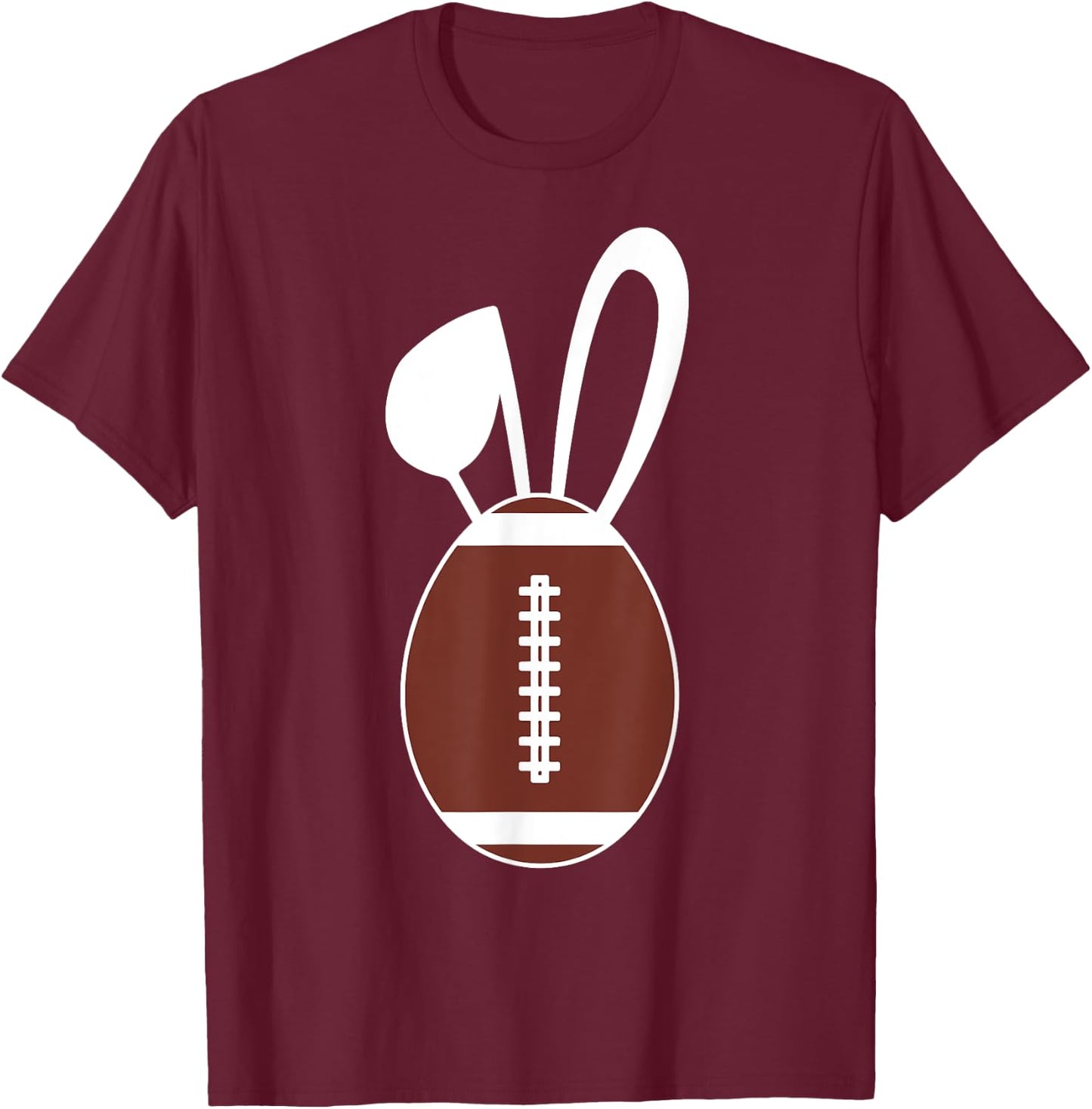 Cute Football Egg Shirt - Football Easter Egg Gift T-Shirt - T-Shirt | Maroon