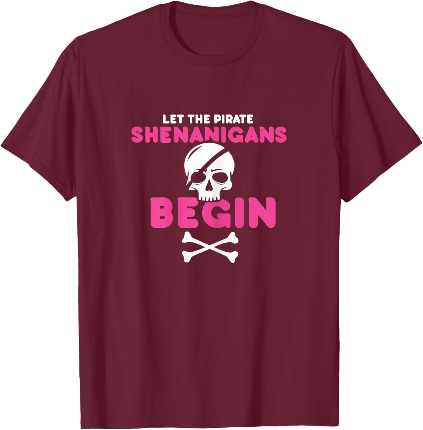 Funny Pirate Graphic For Boat Cruise Trip & Pirate Night T-Shirt - T-Shirt | Maroon