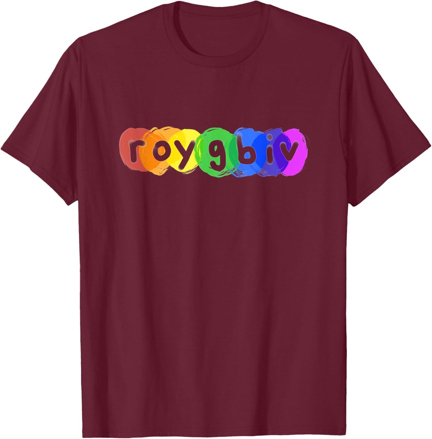 ROYGBIV Rainbow Paint T Shirt For Artist Art Student Teacher Men Women Kids T-Shirt - T-Shirt | Maroon
