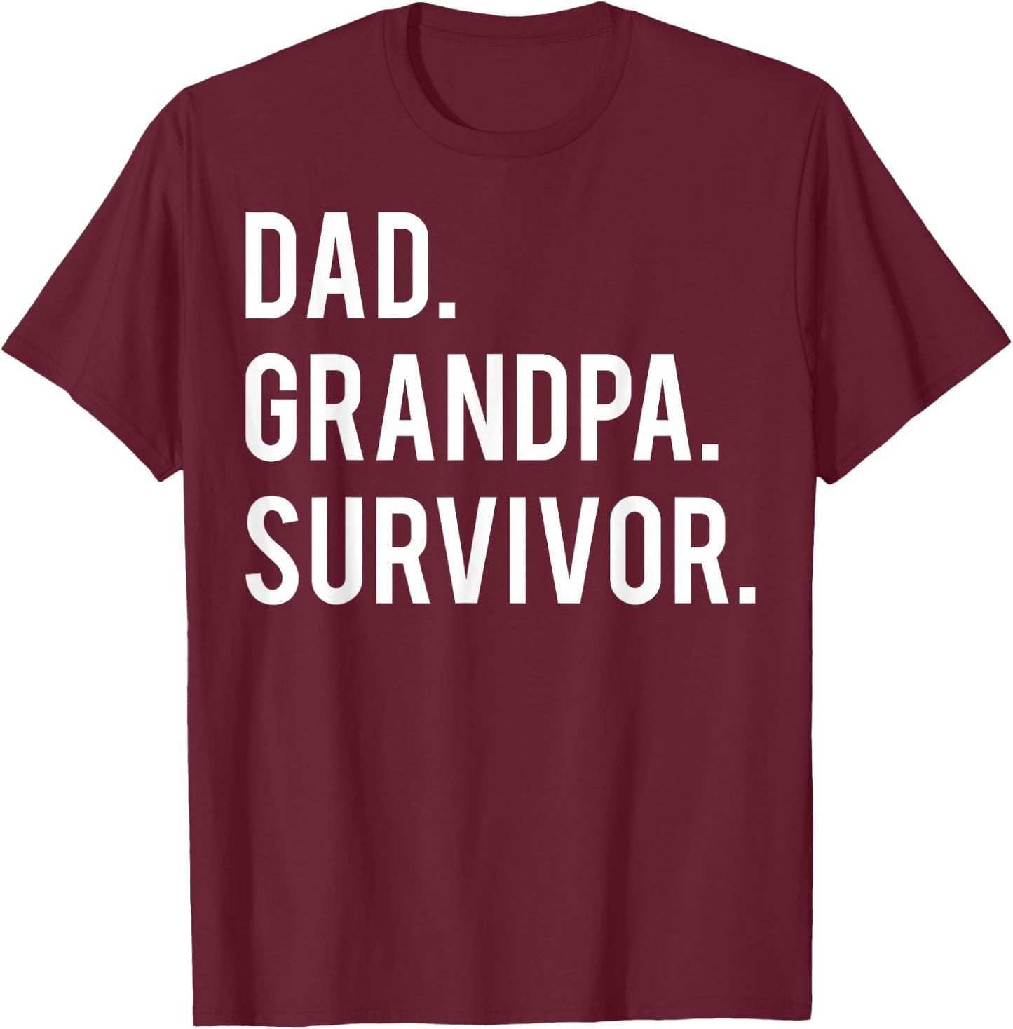 Dad Grandpa Shirt Survivor Gifts Cancer Surgery Veteran T-Shirt - T-Shirt | Maroon