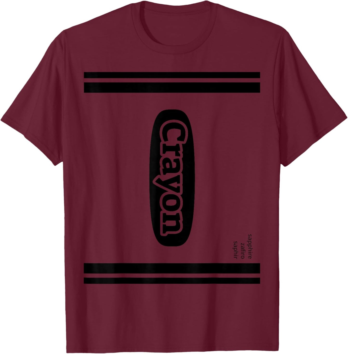Crayon Sapphire Group Costume T-Shirt - T-Shirt | Maroon