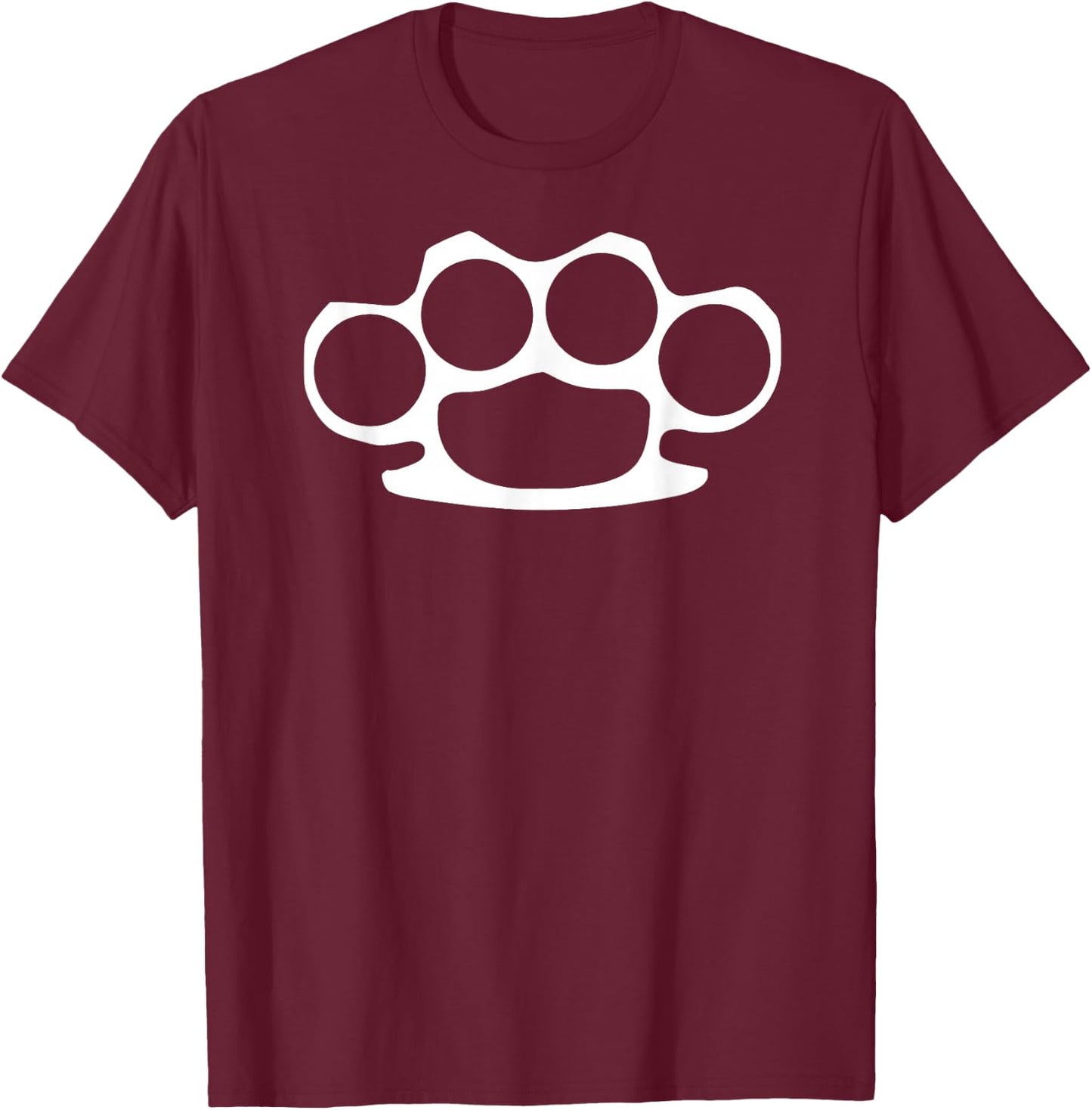 Brass Knuckles Self Defense Weapon T-Shirt - T-Shirt | Maroon