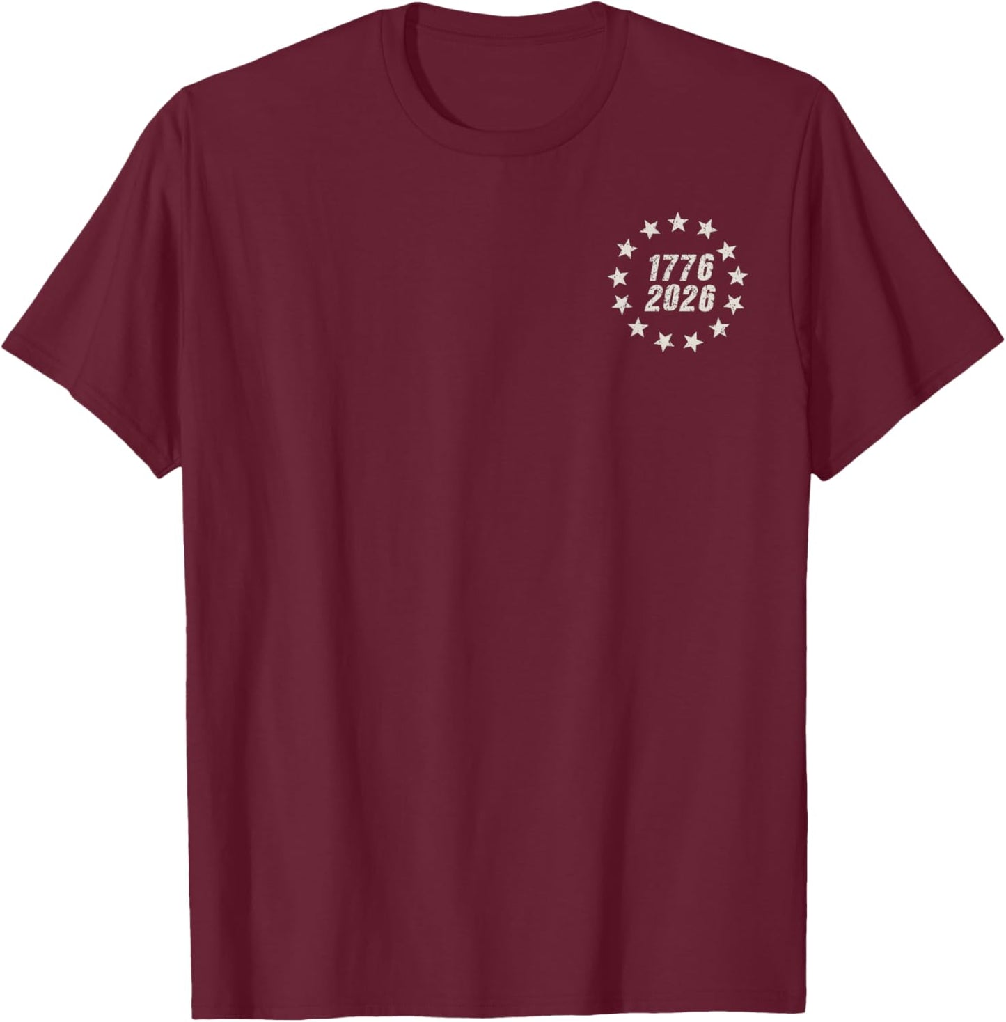 Front & Back T-Shirt - T-Shirt | Maroon