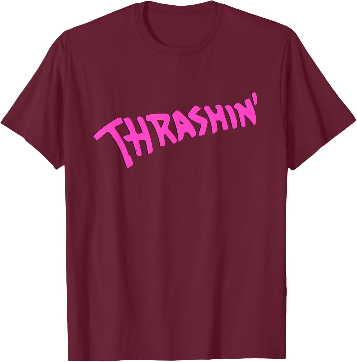 THRASHIN SHIRT | 80s Skater Skateboarding T-Shirt - T-Shirt | Maroon