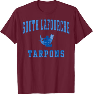 South Lafourche High School Tarpons C1 T-Shirt - T-Shirt | Maroon