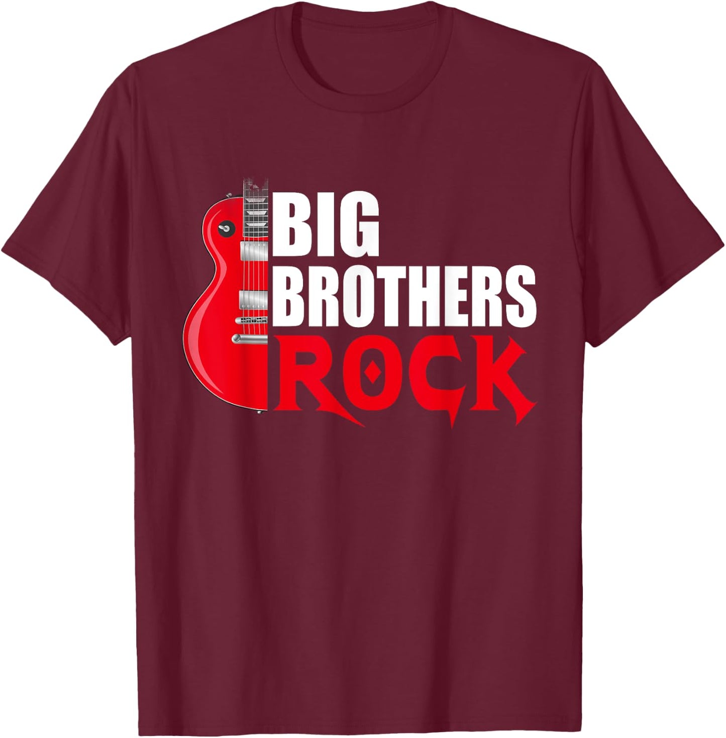 Big Brothers Rock Shirt Funny Older Brother Gift T-Shirt - T-Shirt | Maroon