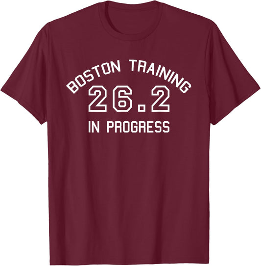 Boston 26.2 Marathon Training T-Shirt - T-Shirt | Maroon
