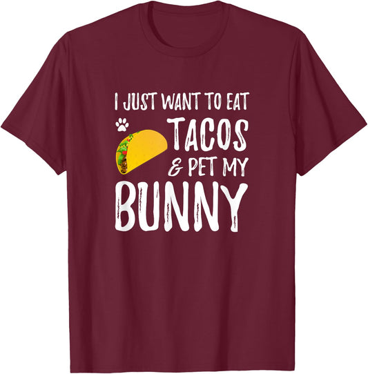 Taco Lover Bunny Shirt for Cinco de Mayo Bunny Mom or Dad T-Shirt - T-Shirt | Maroon