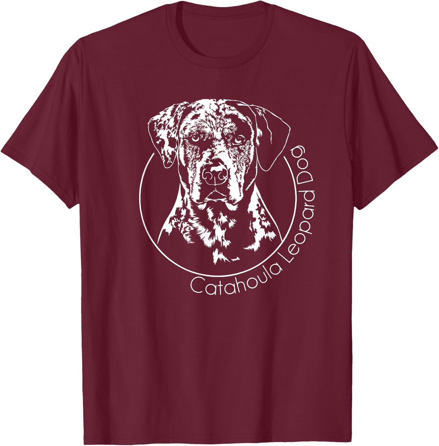 Louisiana Catahoula Leopard Dog Portrait Women T-Shirt - T-Shirt | Maroon