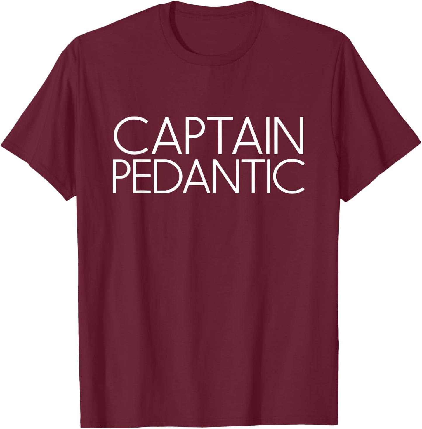 Captain Pedantic T-Shirt - T-Shirt | Maroon