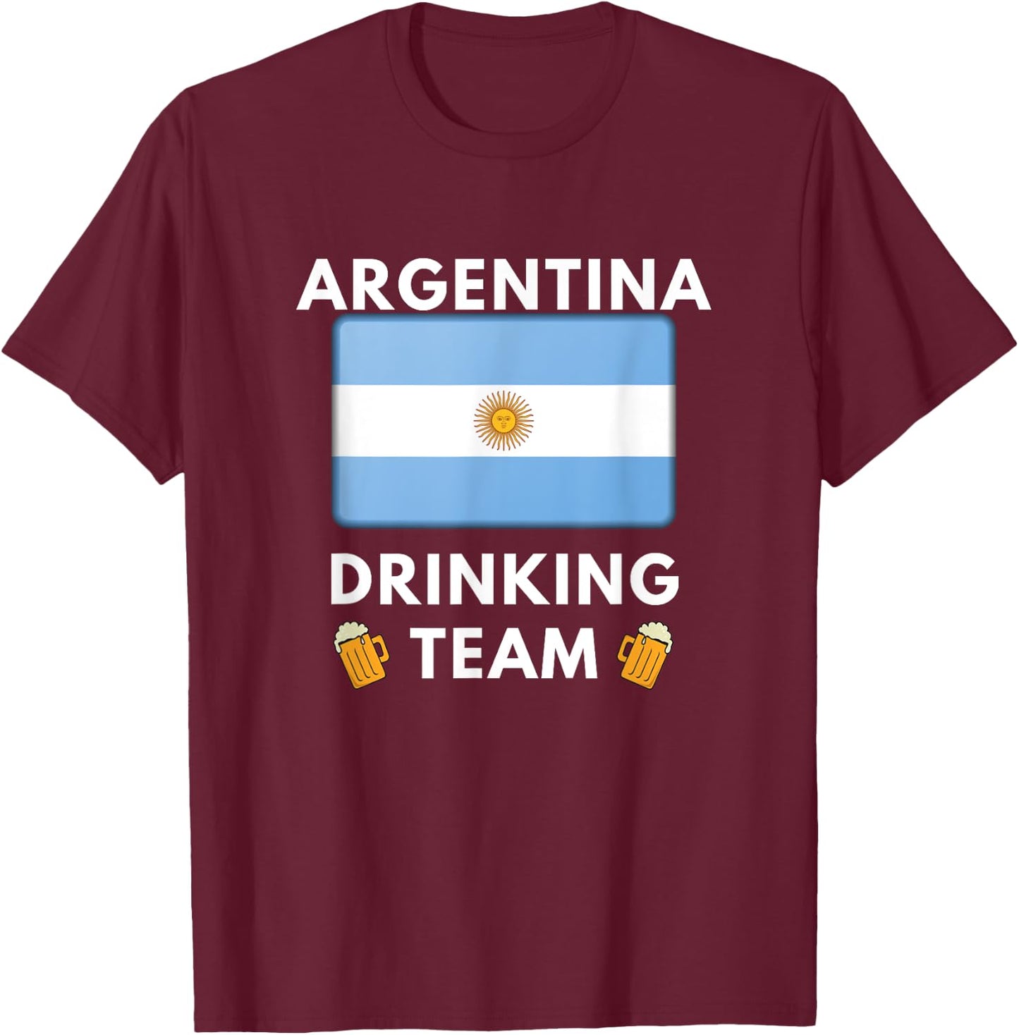 Argentine Drinking Team Funny Beer Drinking T-Shirt - T-Shirt | Maroon