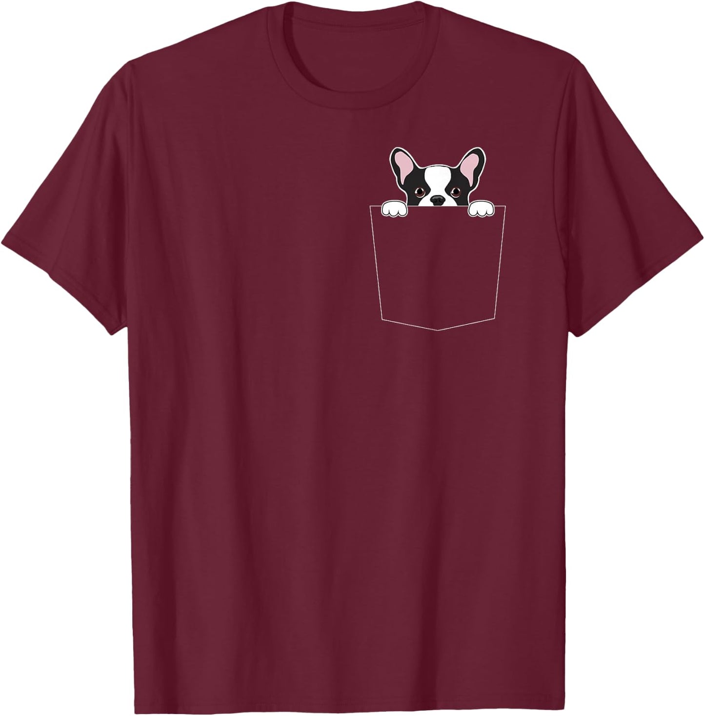French Bulldog / Frenchie Dog In My Pocket Women Girls Kids T-Shirt - T-Shirt | Maroon