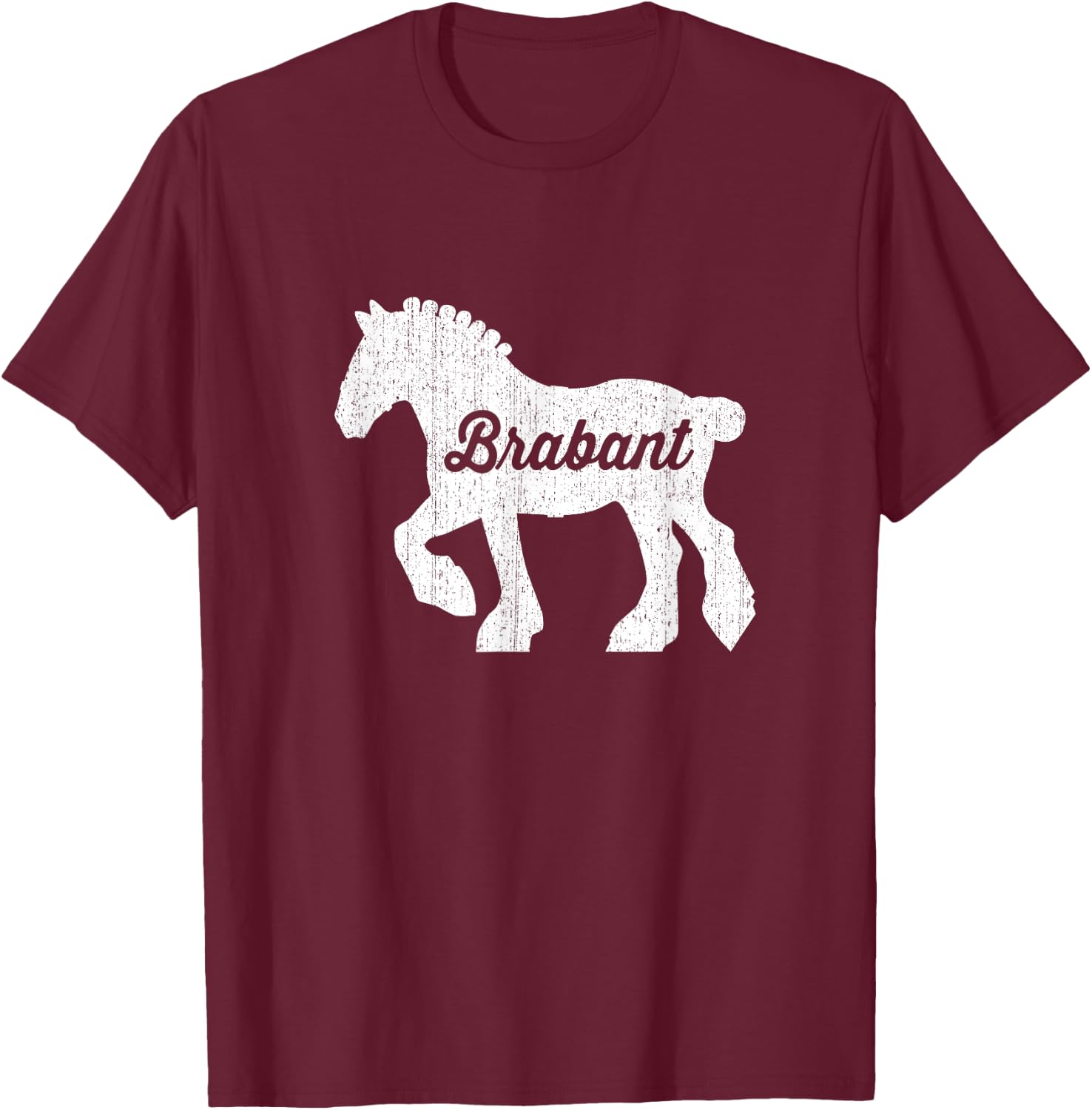 Brabant Draft Horse Shirt T-Shirt - T-Shirt | Maroon